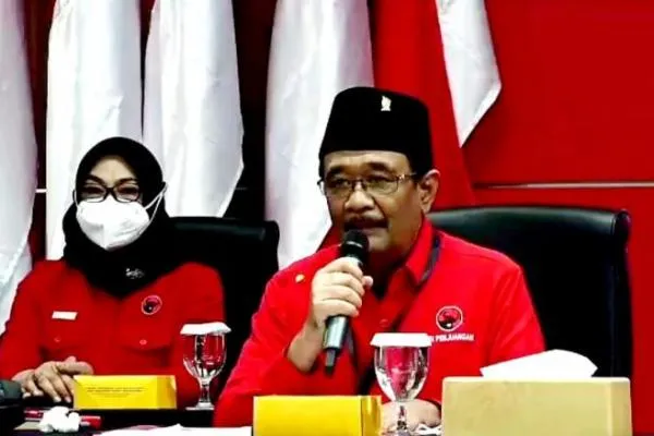 Pembukaan pendidikan Kader Madya DPP PDI Perjuangan di Sekolah Partai, Lenteng Agung, 10 September 2021.